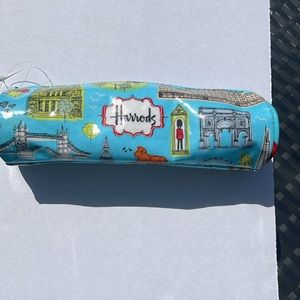 Harrods London Zippered Pencil Case/Make Up Bag- New